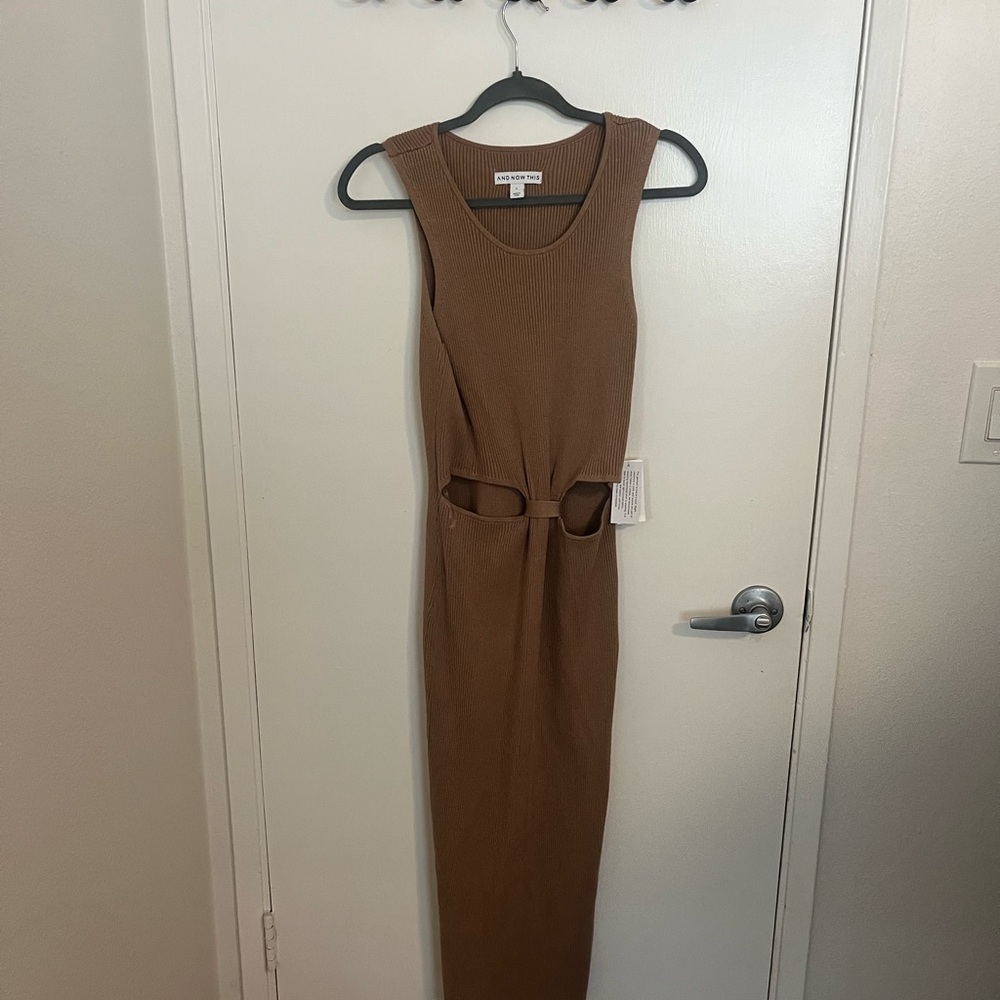 Chic Tan Brown Dress